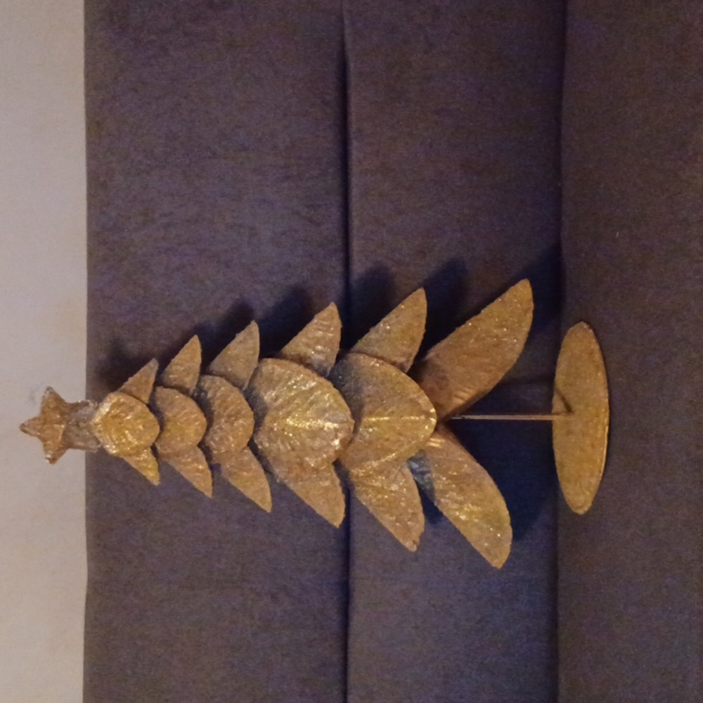 Metallic Gold Christmas  Tree 18" Tall 9" Wide